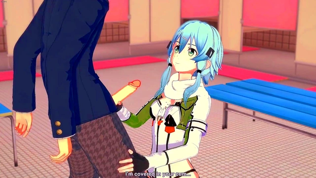 Art Online 3d Hentai - Sinon sucks cock and gets rammed TWICE