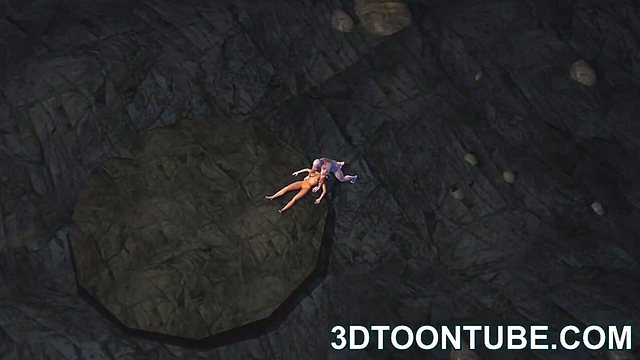 Busty 3D cartoon babe sucks cock and gets fucked