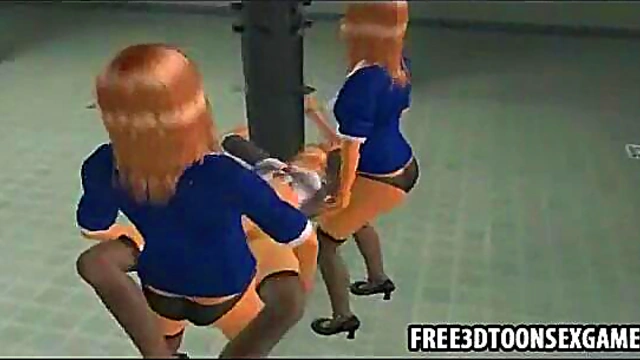 3d cartoon Girls 18+ having some fun together