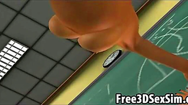 Hot 3D cartoon babe getting fucked hard