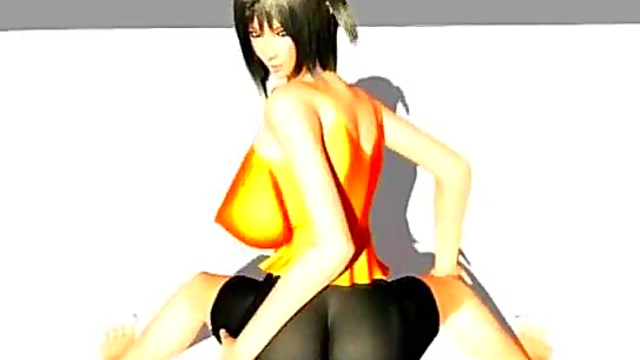 3D Animated Busty Girl 18+ Gets Cum!