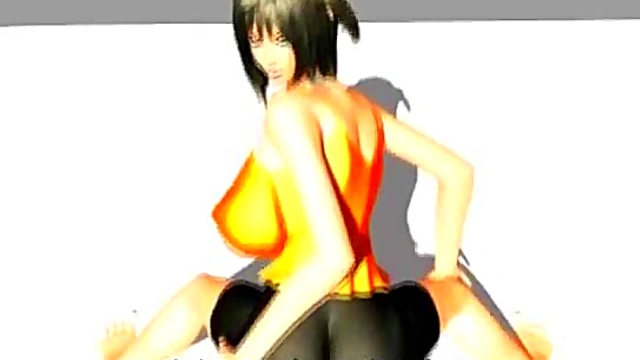 3D Animated Busty Girl 18+ Gets Cum!