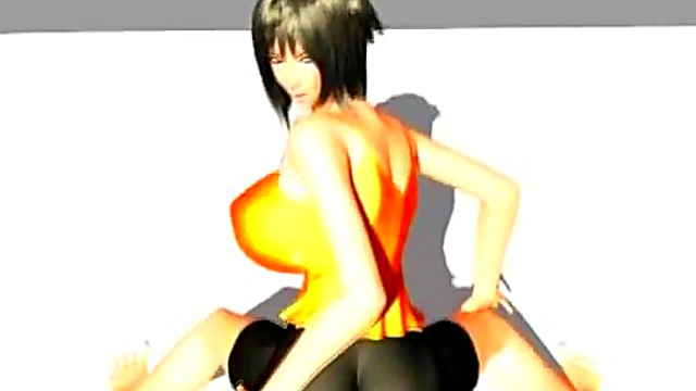 3D Animated Busty Girl 18+ Gets Cum!