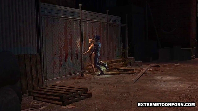 Shaved 3D Toon Babe Gets Fucked Hard by a Monster