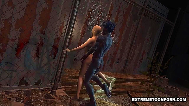 Shaved 3D Toon Babe Gets Fucked Hard by a Monster