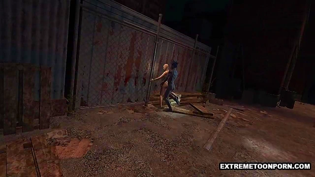 Shaved 3D Toon Babe Gets Fucked Hard by a Monster