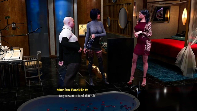 Fashion Business #17 - Monica giving footjob - 3d hentai, Animation, Porn games, Adult games, 3d game