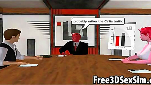 Foxy 3D cartoon devil vixen getting her pussy licked