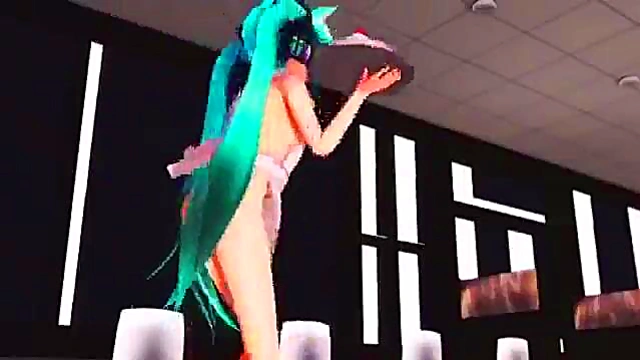 sexy naked apron 3D anime Girl 18+ dance