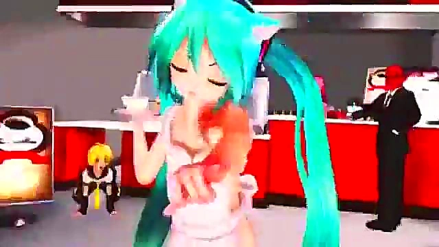 sexy naked apron 3D anime Girl 18+ dance