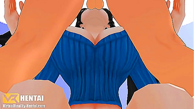One piece nico robin sucking Dick 3D