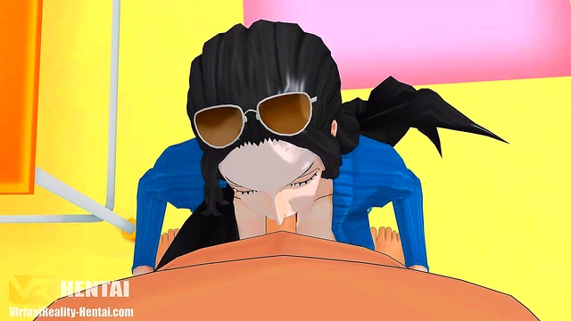 One piece nico robin sucking Dick 3D