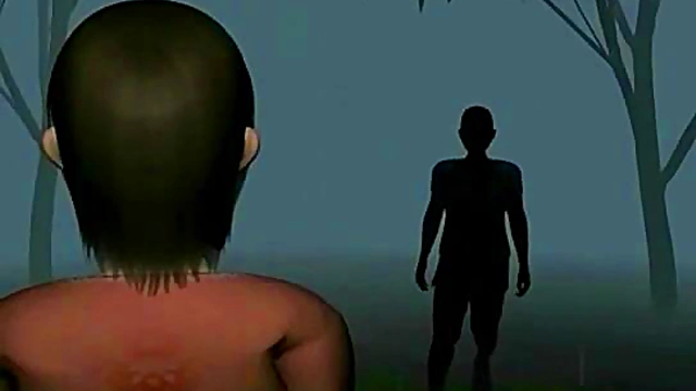 3D Cartoon hottie sucking a black cock