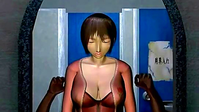 3D Cartoon hottie sucking a black cock