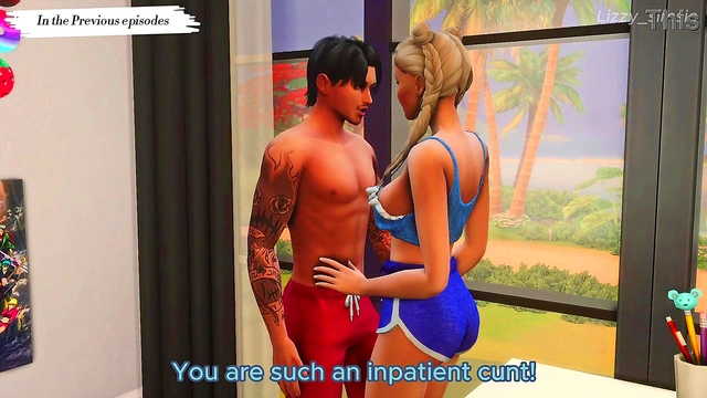Horny StepSister get fucked by StepBrother and a stranger - sims 4 - 3D animation