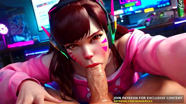 3D Animation : Overwatch D.va - POV Blowjob Titfuck Uncensored Hentai