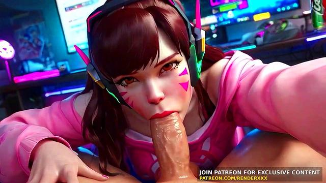 3D Animation : Overwatch D.va - POV Blowjob Titfuck Uncensored Hentai