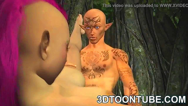 Busty 3D punk elf babe getting fucked deep and hard