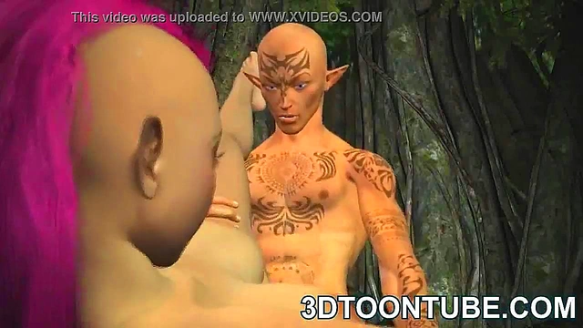 Busty 3D punk elf babe getting fucked deep and hard