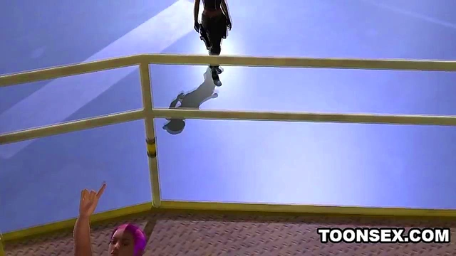 3D Emo Dyke Toys Herself and Gets Scissored