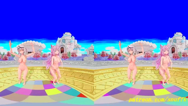 VR180 mmd KoyoriChloe Dance 3d hololive Hentai