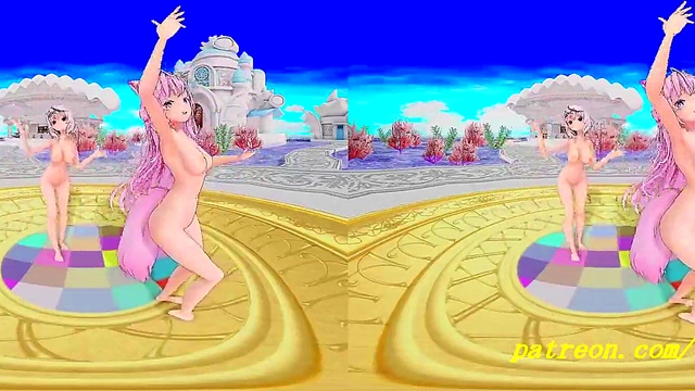 VR180 mmd KoyoriChloe Dance 3d hololive Hentai