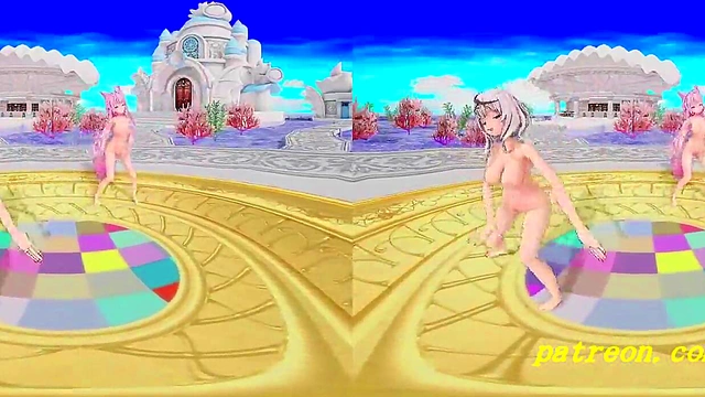 VR180 mmd KoyoriChloe Dance 3d hololive Hentai