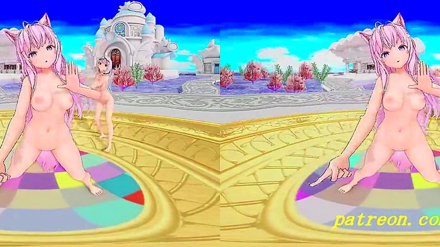 VR180 mmd KoyoriChloe Dance 3d hololive Hentai