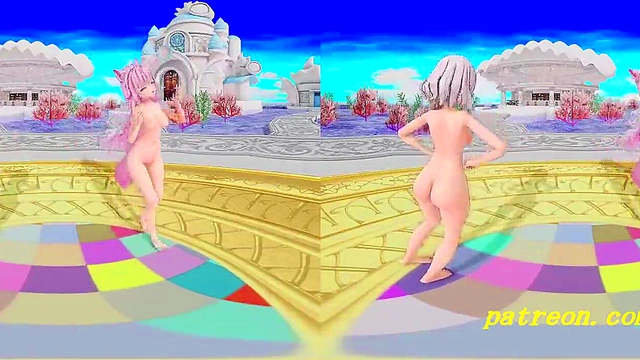 VR180 mmd KoyoriChloe Dance 3d hololive Hentai
