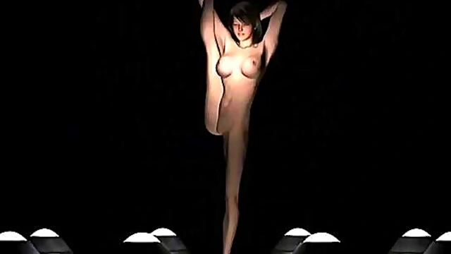 Busty 3d cutie spreading wet pussy open