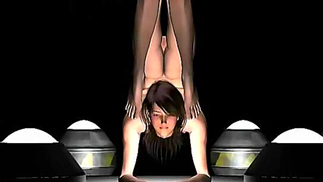 Busty 3d cutie spreading wet pussy open