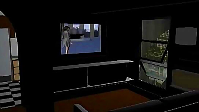 Busty 3d cutie spreading wet pussy open