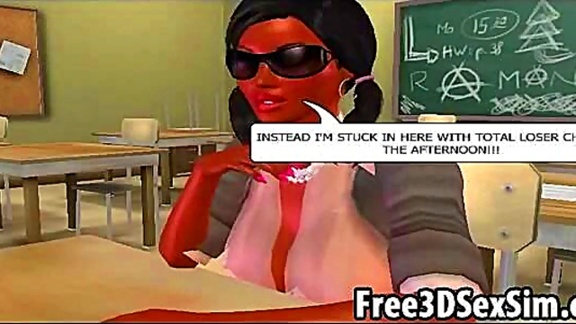 Two 3D cartoon s suck cock and get fucked