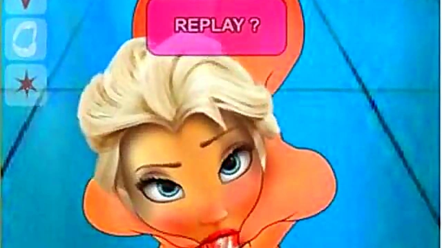 3D Elsa from Frozen Gets 3 Cumshots!
