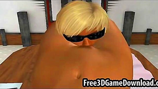 3d cartoon redhead gets her pussy sucked and licked