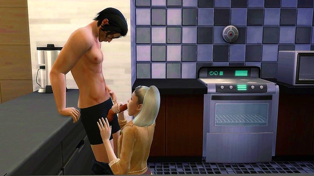 Fucking My Girl 18+friend in their Kitchen - 3D Hentai