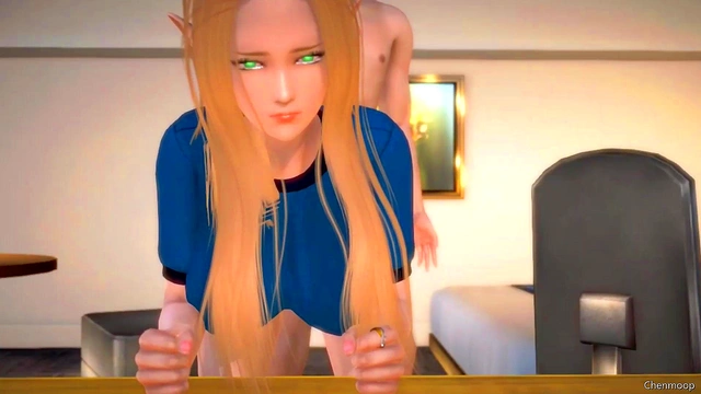 3D hentai sexy big tits elf
