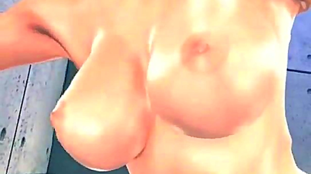 Busty 3d asian slut gets her pussy rammed