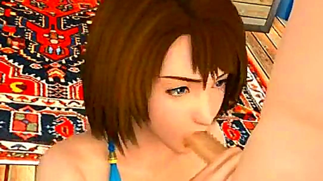 3D Babe Takes a Facial!