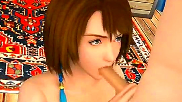 3D Babe Takes a Facial!