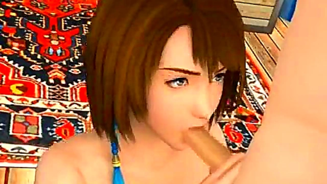 3D Babe Takes a Facial!