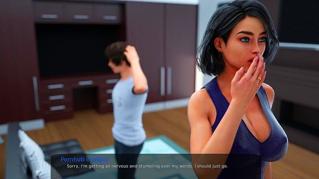 MILFY CITY - Sex scene #4 - StepMom Boobs Massage - Porn games, Adult games, 3d game