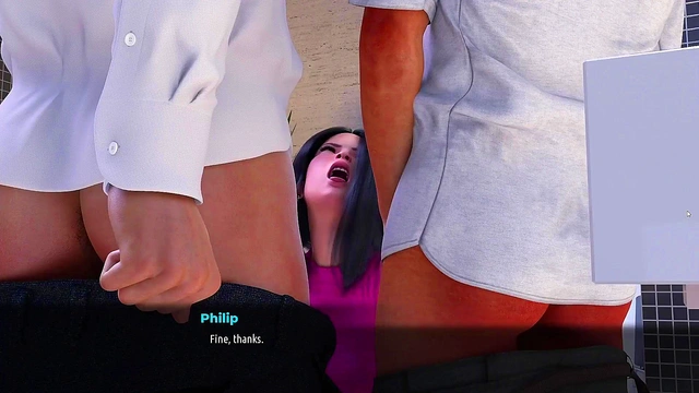 Fashion Business #1 - Monica suck dicks twice in toilet - Porn games, Adult games, 3d game