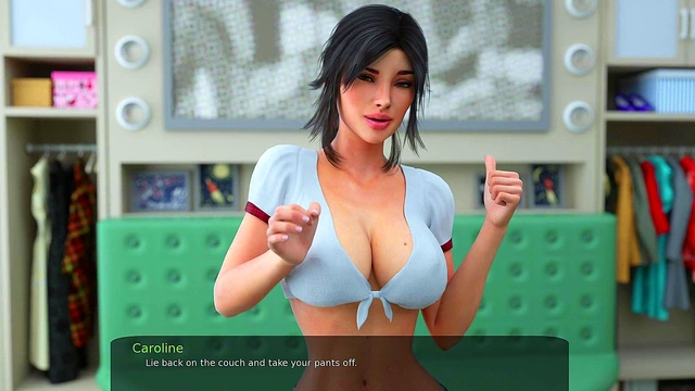 MILFY CITY - Sex scene #8 - Rubbing with my StepSister - Porn games, Adult games, 3d game