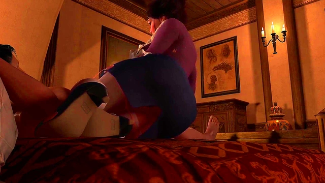 Getting a blowjob from a mature maid just before bed time : 3D Porn