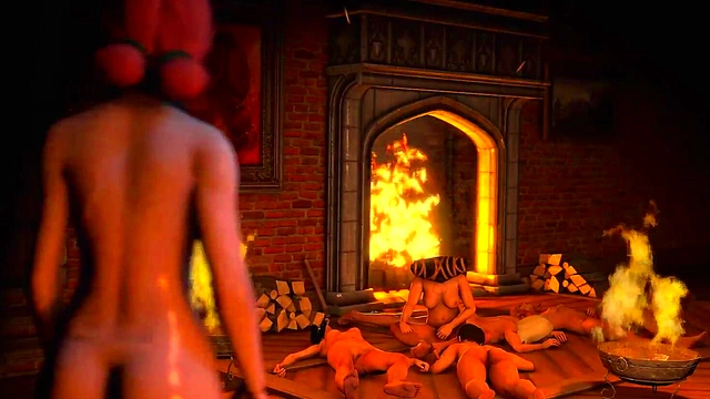 Witcher Porn - Redhead Shemale Triss Merigold fucks Girl 18+ In Pussy/Anal and Cum inside - 3d Futanari