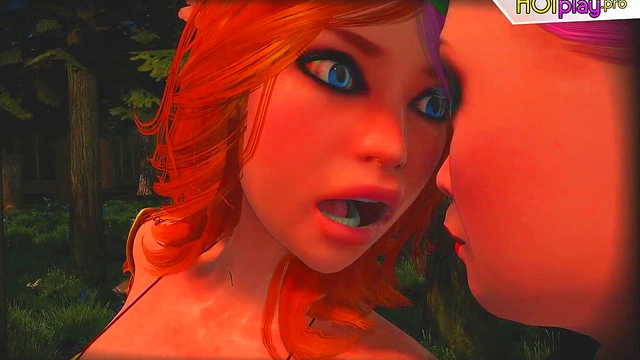 Hot Shemale Fairy Fucks Amazon in the Forest - 3D Animated Cartoon Futanari Sex