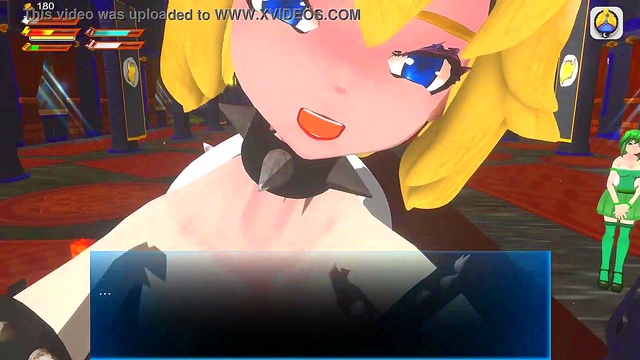 BOWSETTE Koopette Pegging Femdom Strap-on THREESOME