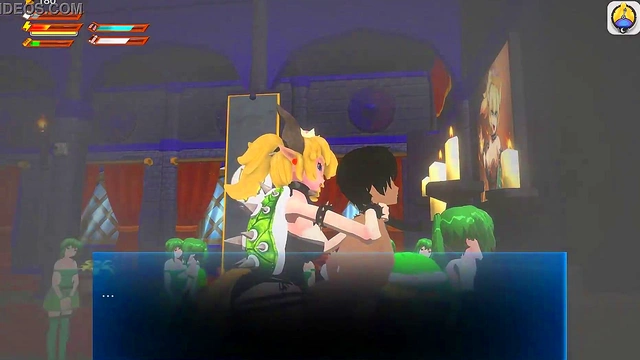 BOWSETTE Koopette Pegging Femdom Strap-on THREESOME