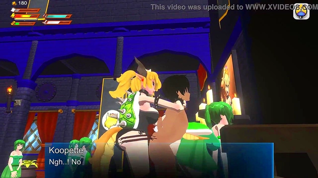 BOWSETTE Koopette Pegging Femdom Strap-on THREESOME